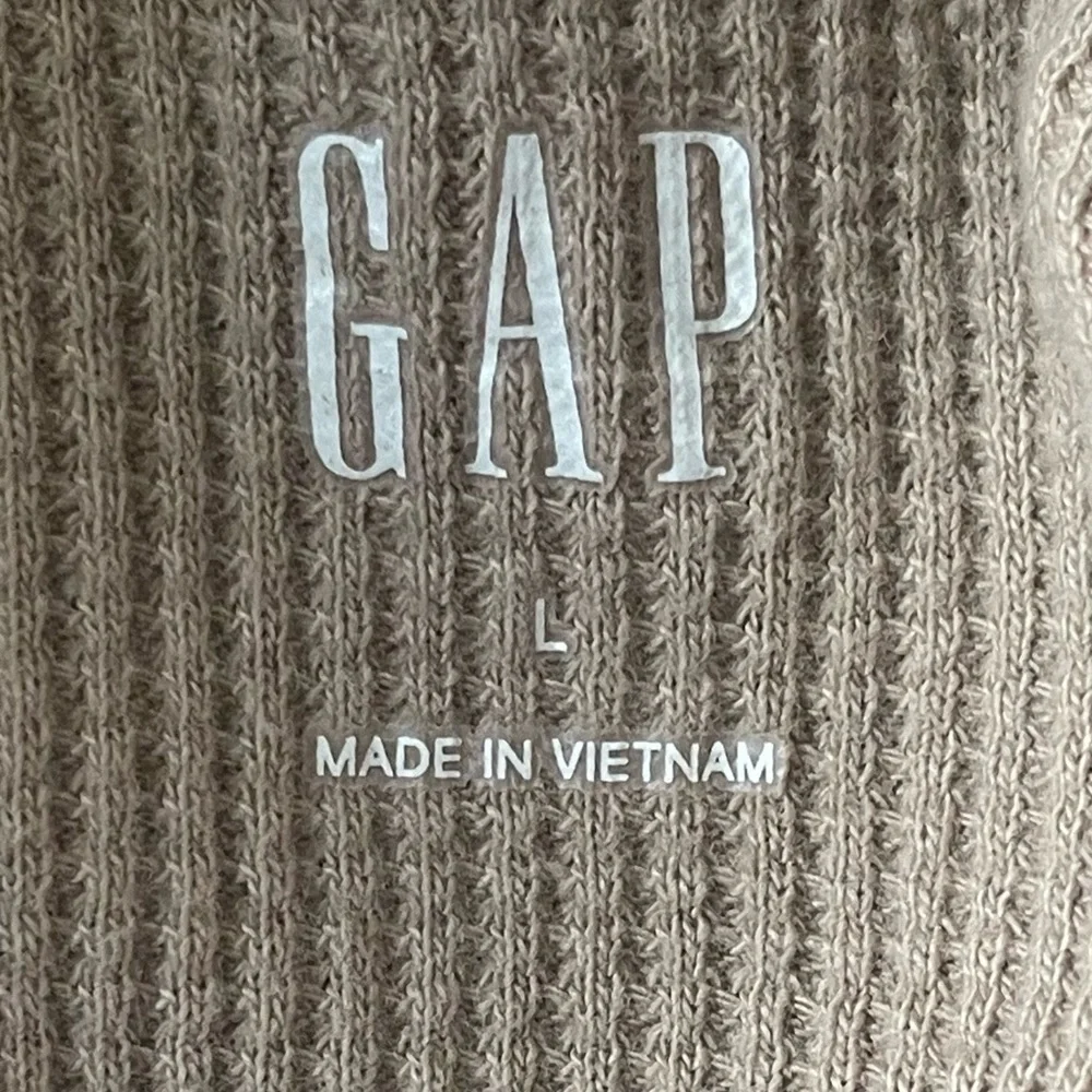 GAP Men's Colorblock Waffle-Knit Long-sleeve Shirt Size L